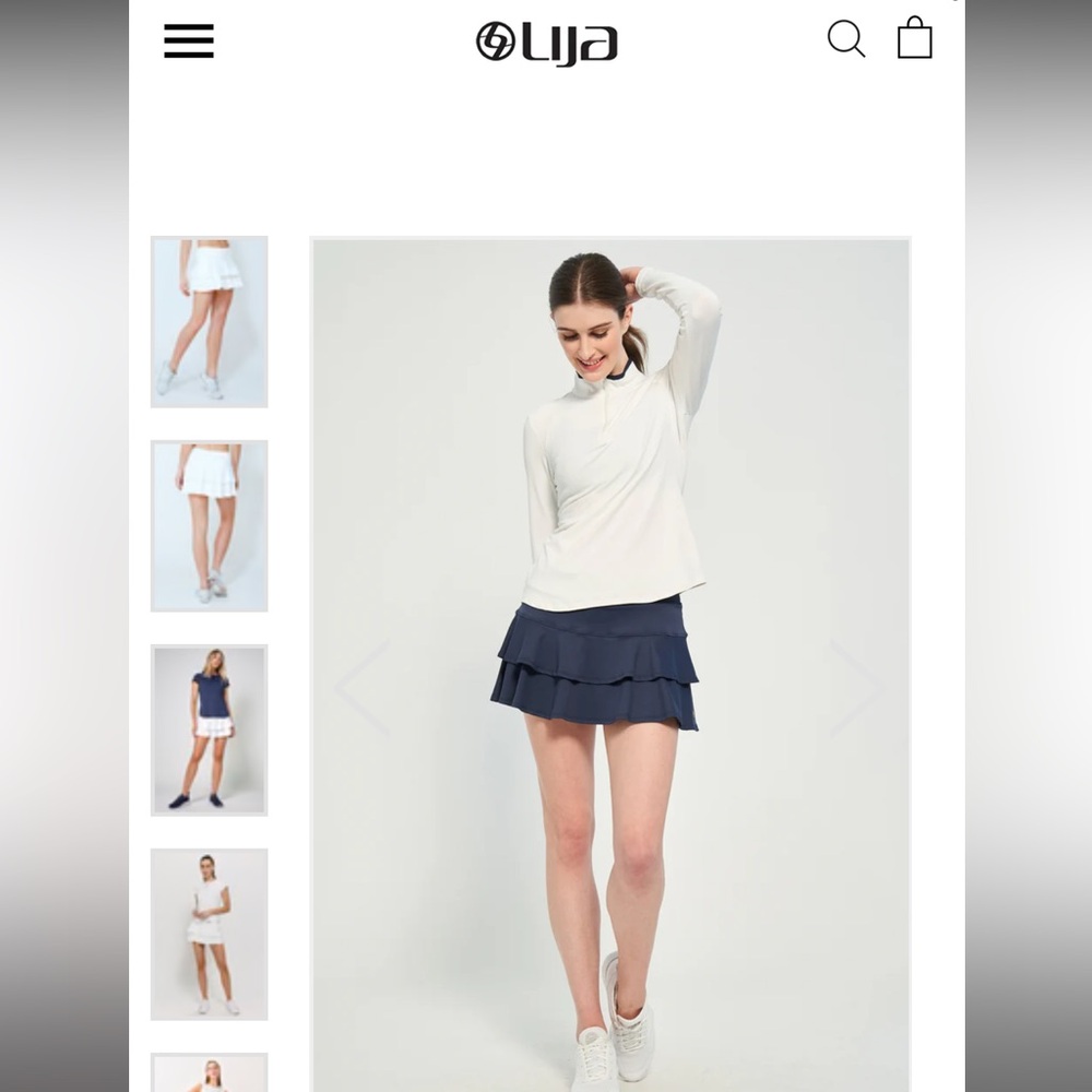 LIJA Match Skort 13” tennis skirt Navy Blue